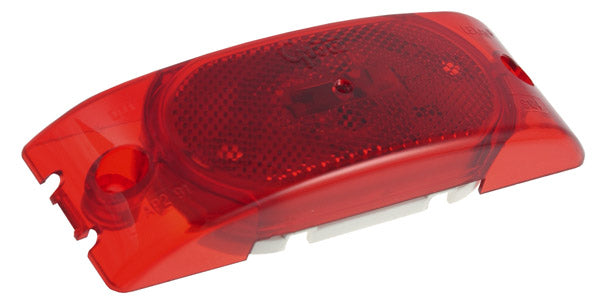 Grote 84046 2-Bulb Turtleback II Clearance/Marker Lamp, 6"x2", Red