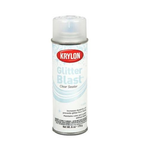 Krylon K03800000 Glitter Blast Sealer Spray Paint, 6 Oz, Clear