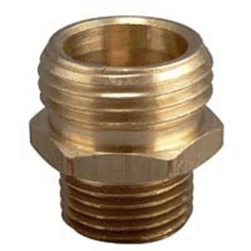 Rugg W1AS Female Hose Coupling With Worm Clamp, Brass, 5/8"-3/4"