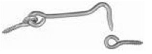 Stanley 348-417 Hook and Eyes, Stainless Steel, 4"