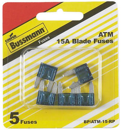 Cooper Bussmann BP/ATM-15-RP ATM Mini Automotive Fuse, 15 Amp, Blue