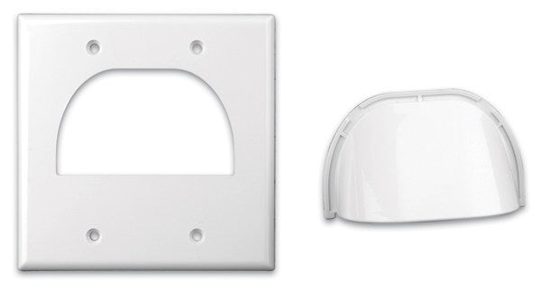 Monster 140680-00 Home Theater Wall Plate, 2 Gang, White