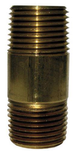 JMF 46991 Brass Nipple 1/4" X 2-1/2", Red