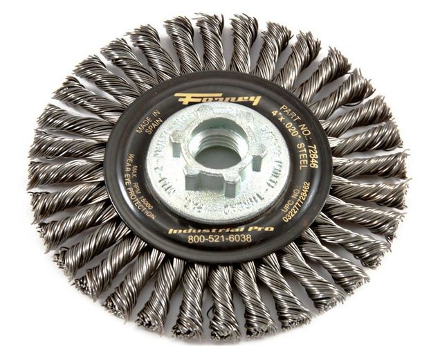 Forney 72846 Industrial Pro Stringer Bead Twist Knot Wire Wheel Brush