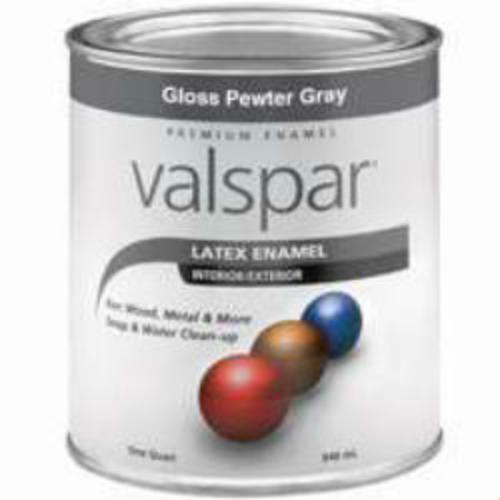Valspar 410.0065039.005 Acrylic Latex Paint Quarts, Pewter Gray