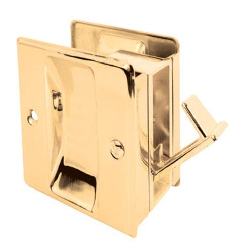 Prime Line 161494 Pocket Door Combination Cabinet Pull, Polished Brass