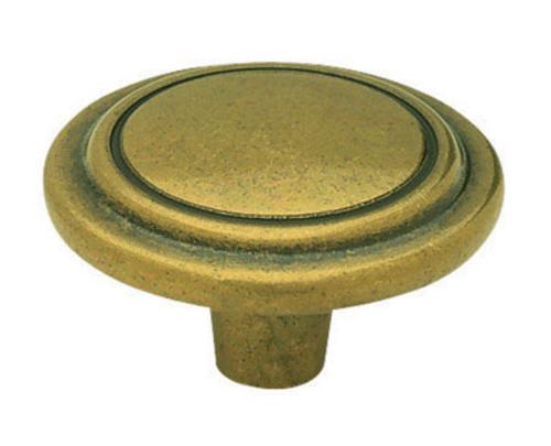 Liberty Hardware P30071L-ALN-U Round Ring Cabinet Knob 1-1/4", Antique Brass