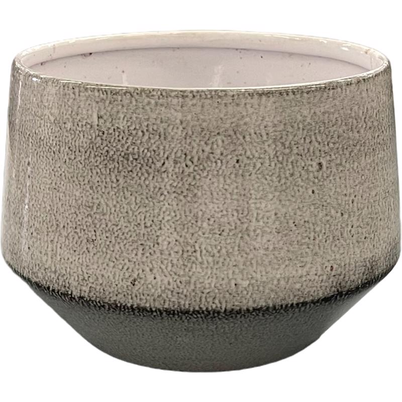 Robert Allen MPT02927 Tapered Chalet Planter, Dusted Pearl