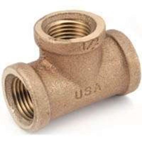Anderson Metals 738101-06 Brass Pipe Fitting Tee, 3/8"