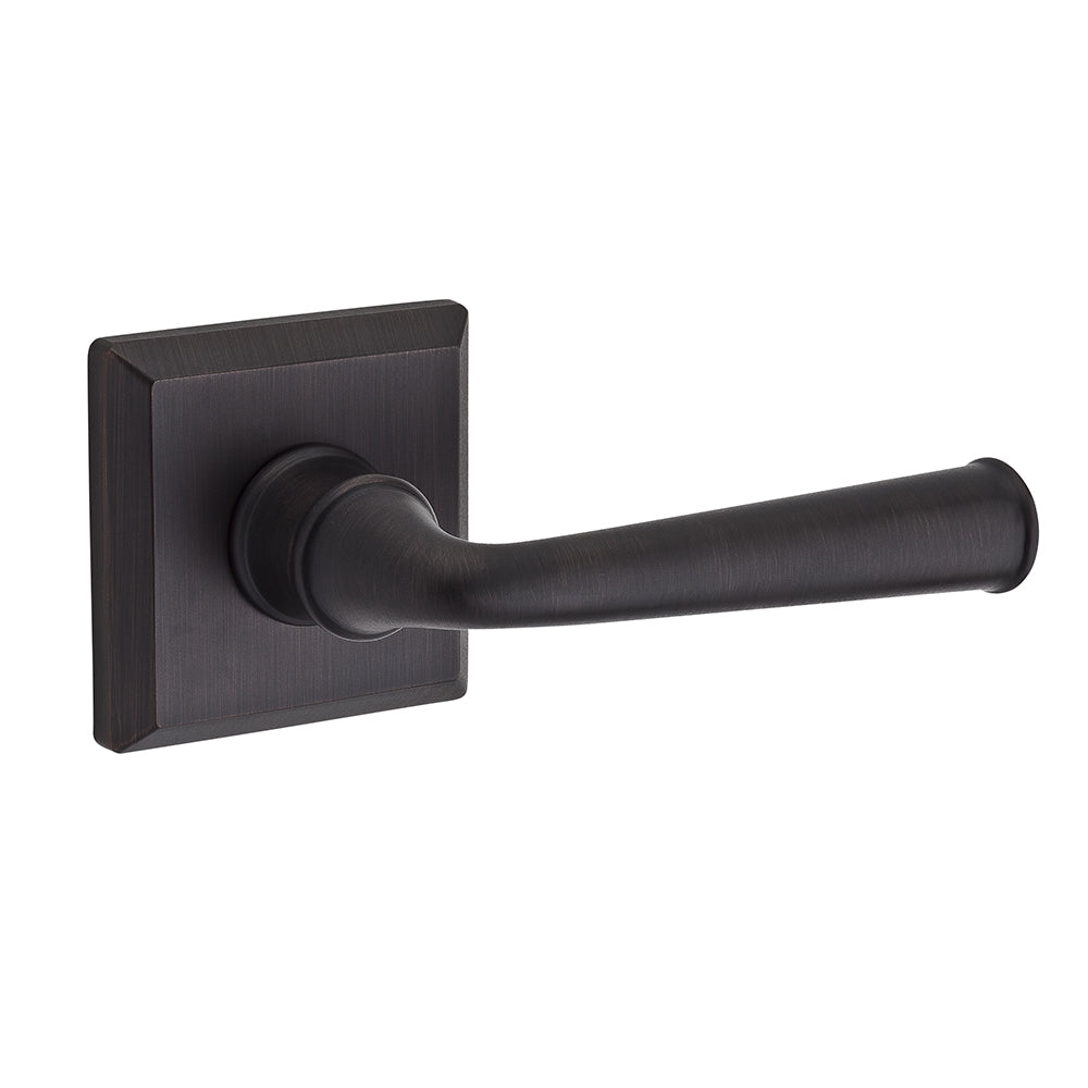 Baldwin Reserve Federal Bed/Bath Door Lever with Traditional Square Rose
