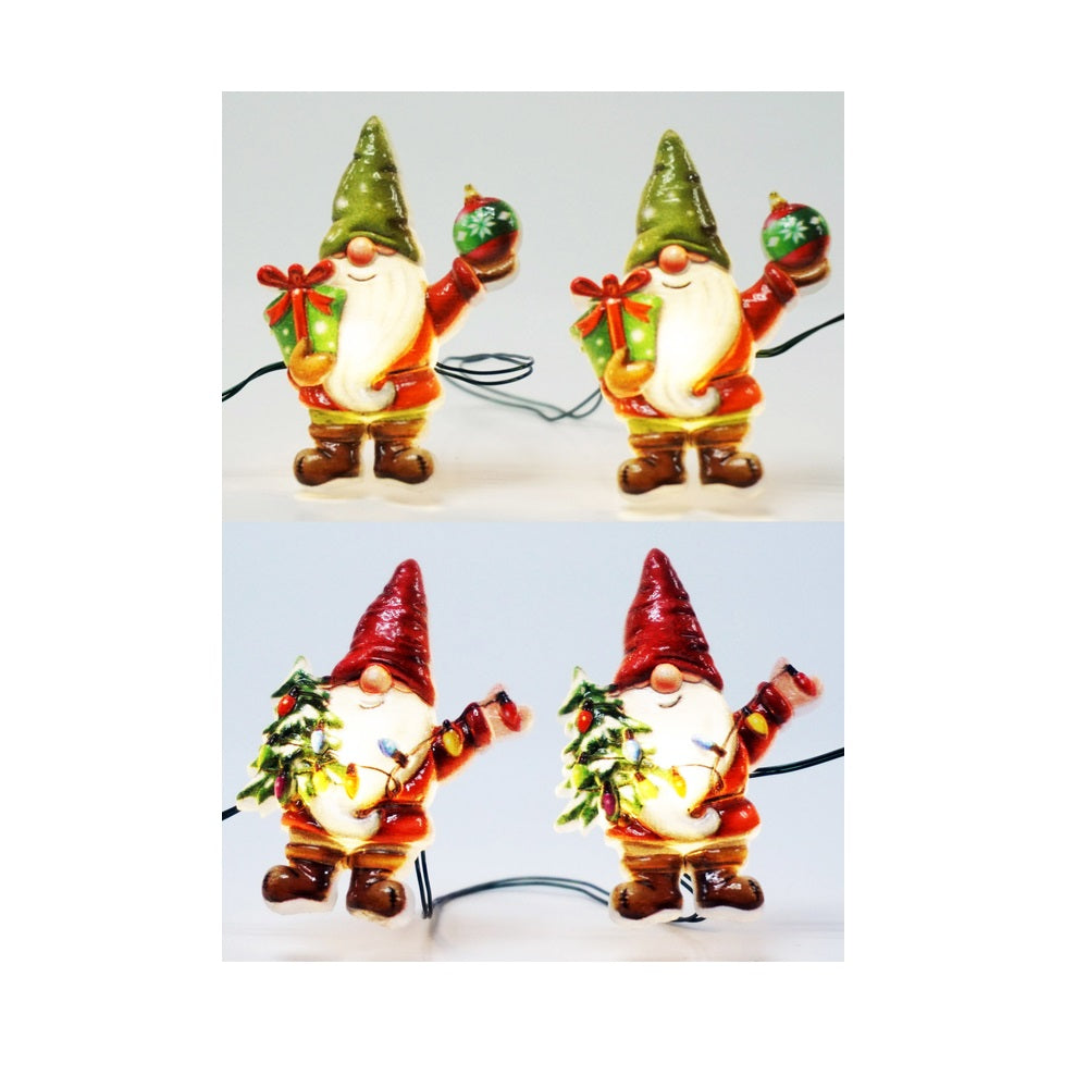 Celebrations A317701R Gnome LED Mini String Christmas Lights
