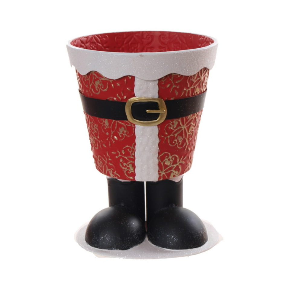 Celebrations D9180529 Christmas Santa Boots Bucket, Black/Red/White