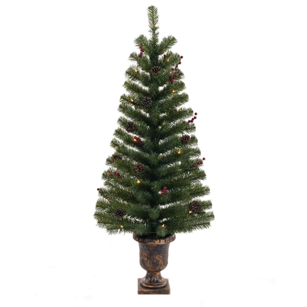 Celebrations J40-135-35LM Multicolored Prelit Potted Christmas Tree, 4 Ft