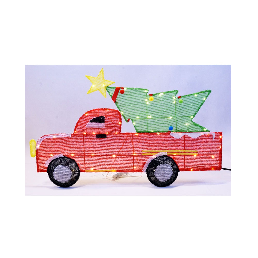 Celebrations R6405914 Red Truck With Christmas Tree