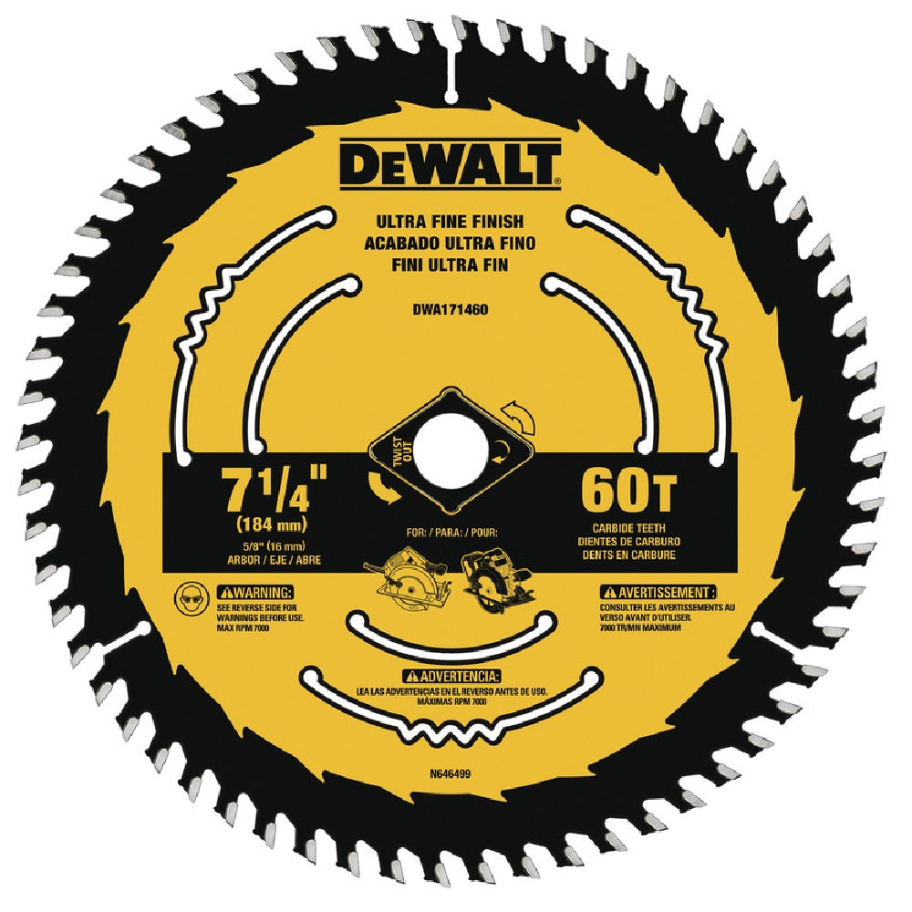 DeWalt DWA171460 Circular Saw Blade, Tungsten Carbide