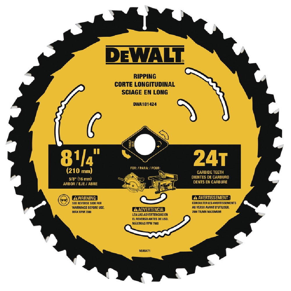 DeWalt DWA181424 Circular Saw Blade, Tungsten Carbide