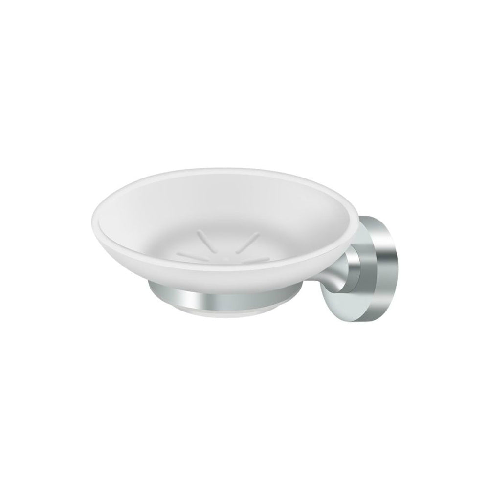 Deltana BBN2012-26 Nobe Series Soap Holder with Glass, Polished Chrome