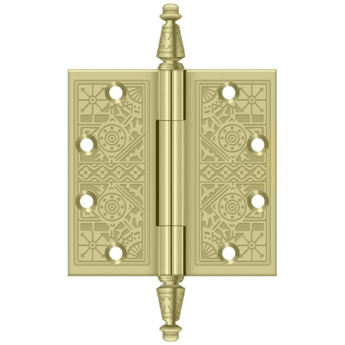 Deltana DSBP45U3-UNL Full Mortise Square Hinge, Unlacquered Bright Brass