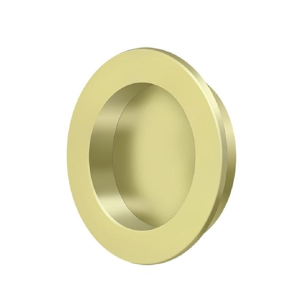 Deltana FP238U3 Pocket & Sliding Door Round Flush Pull, Polished Brass