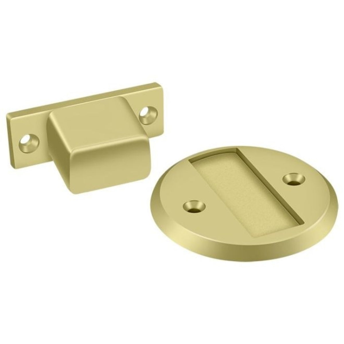 Deltana MDHF25U3 Magnetic Door Holder Flush, Bright Brass
