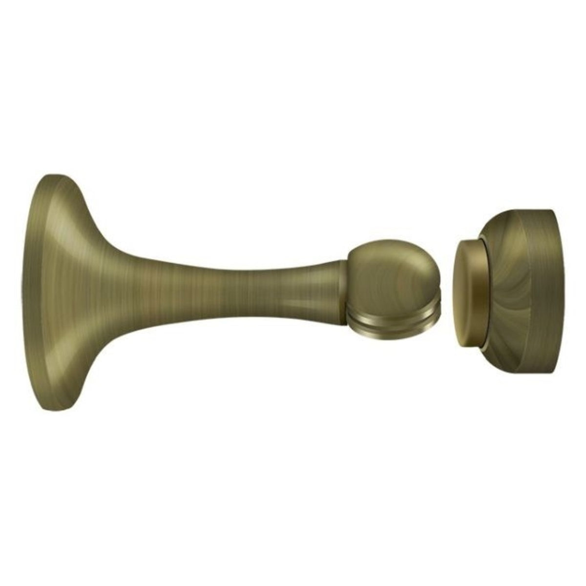 Deltana MDH30U5 Magnetic Door Holder, Antique Brass, 3"