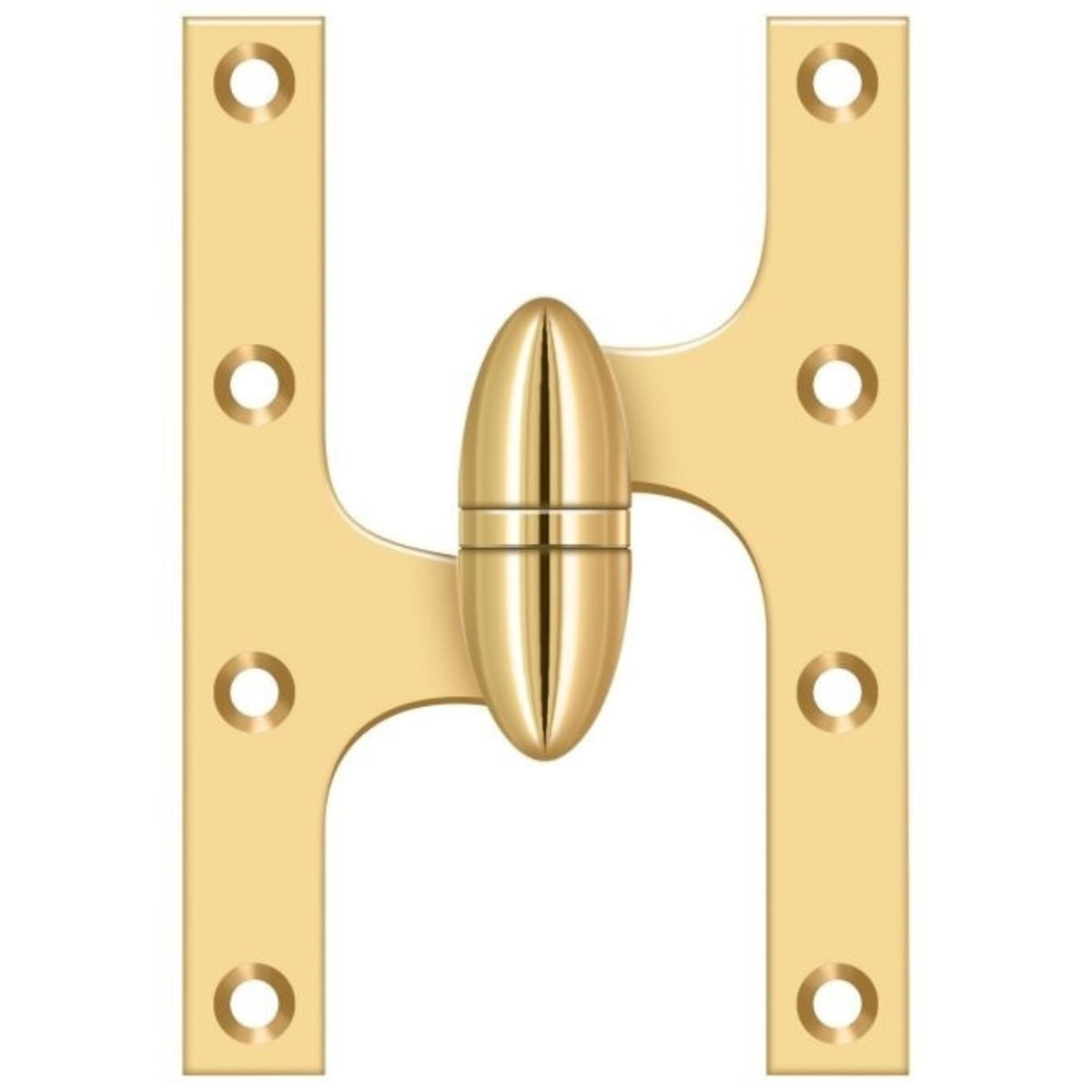 Deltana OK6040BCR003-L Door Hinge, Lifetime Brass, 6" x 4"