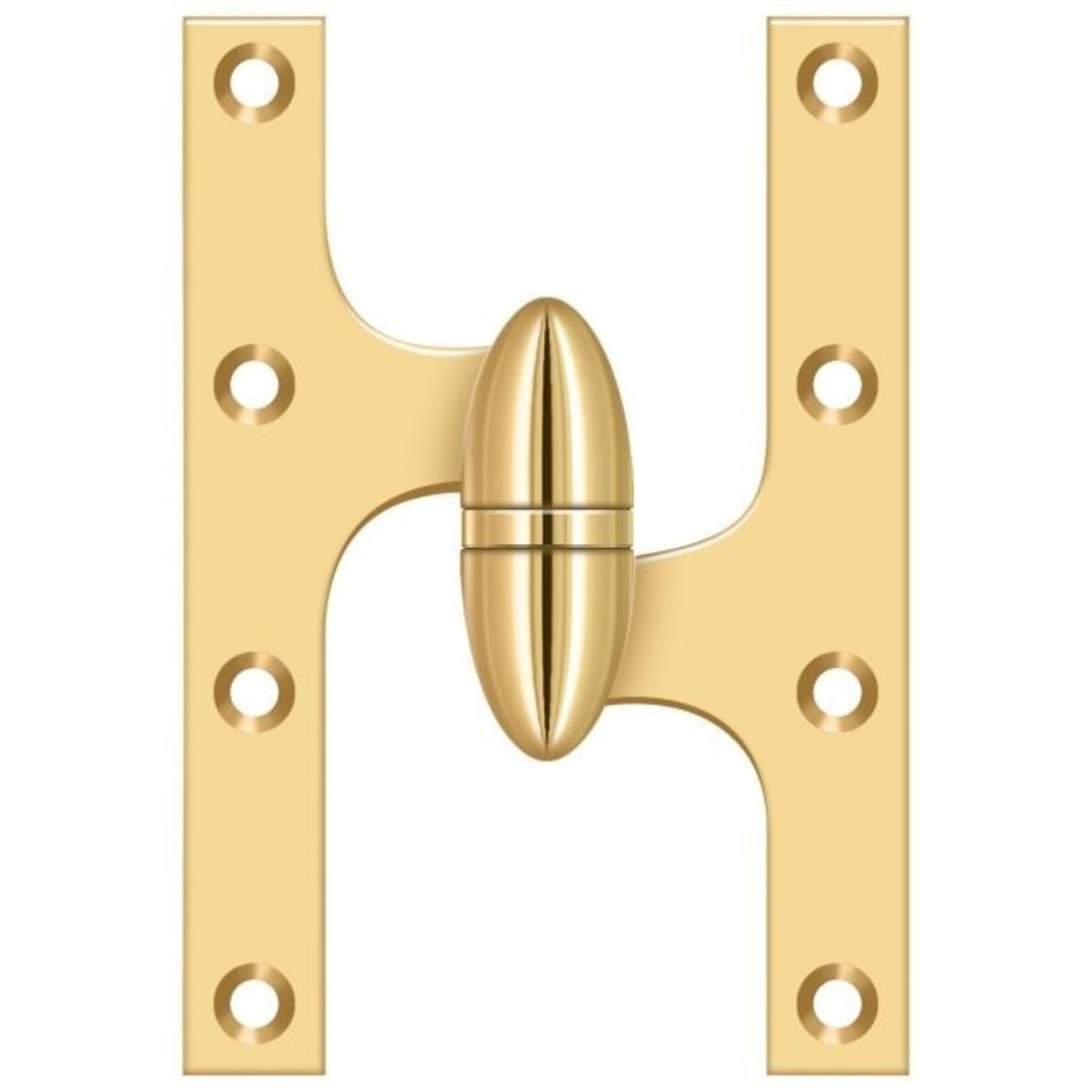 Deltana OK6040BCR003-R Door Hinge, Lifetime Brass, 6" x 4"