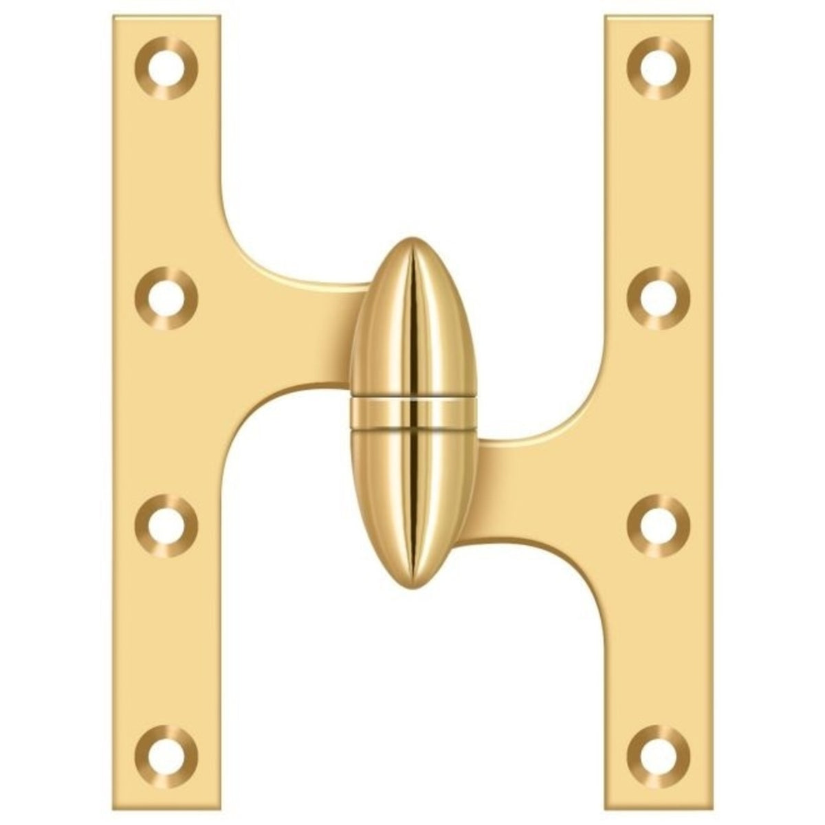 Deltana OK6050BCR003-R Door Hinge, Lifetime Brass, 6" x 5"