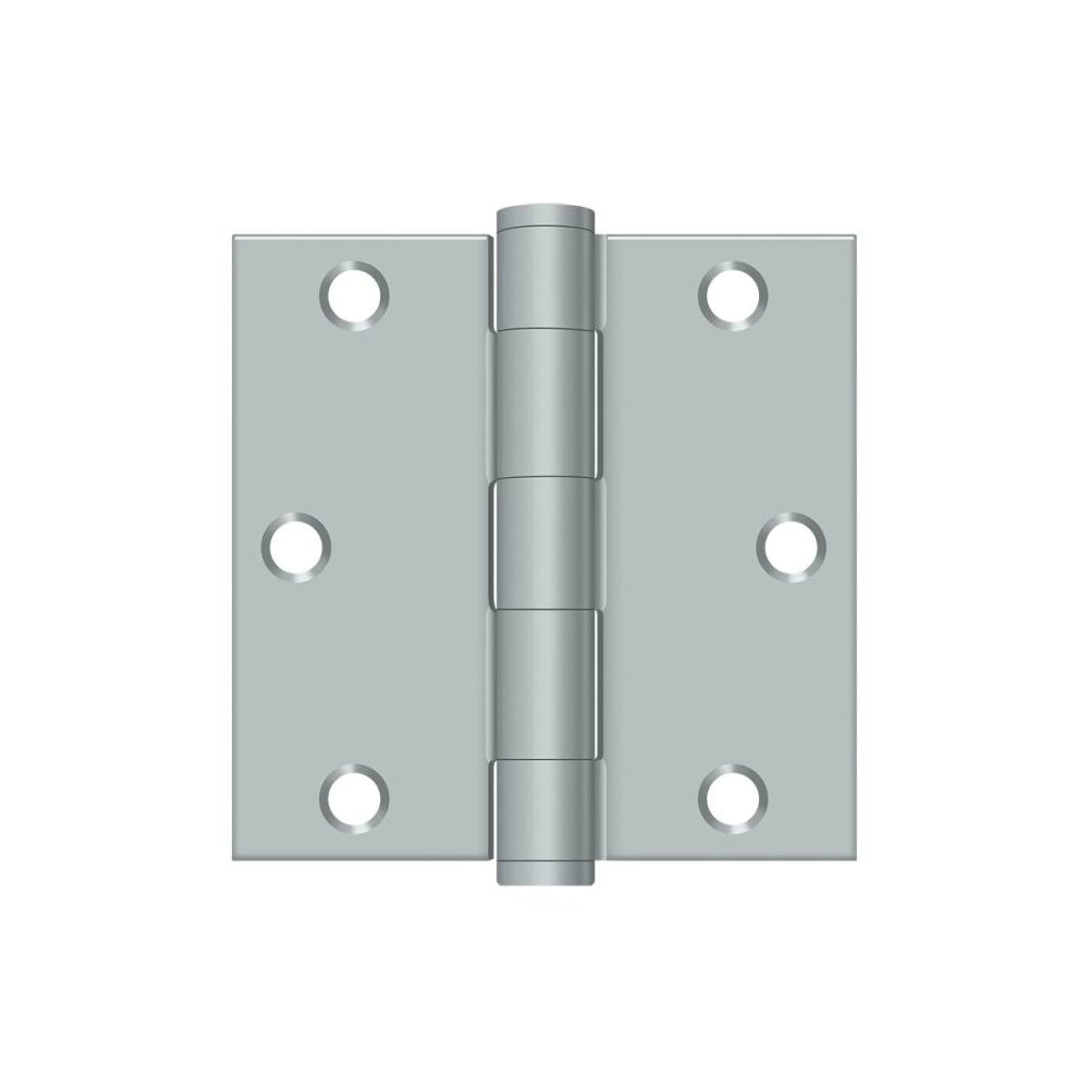 Deltana S35HD26D Square Door Hinge, Brushed Chrome, 3-1/2" x 3-1/2"