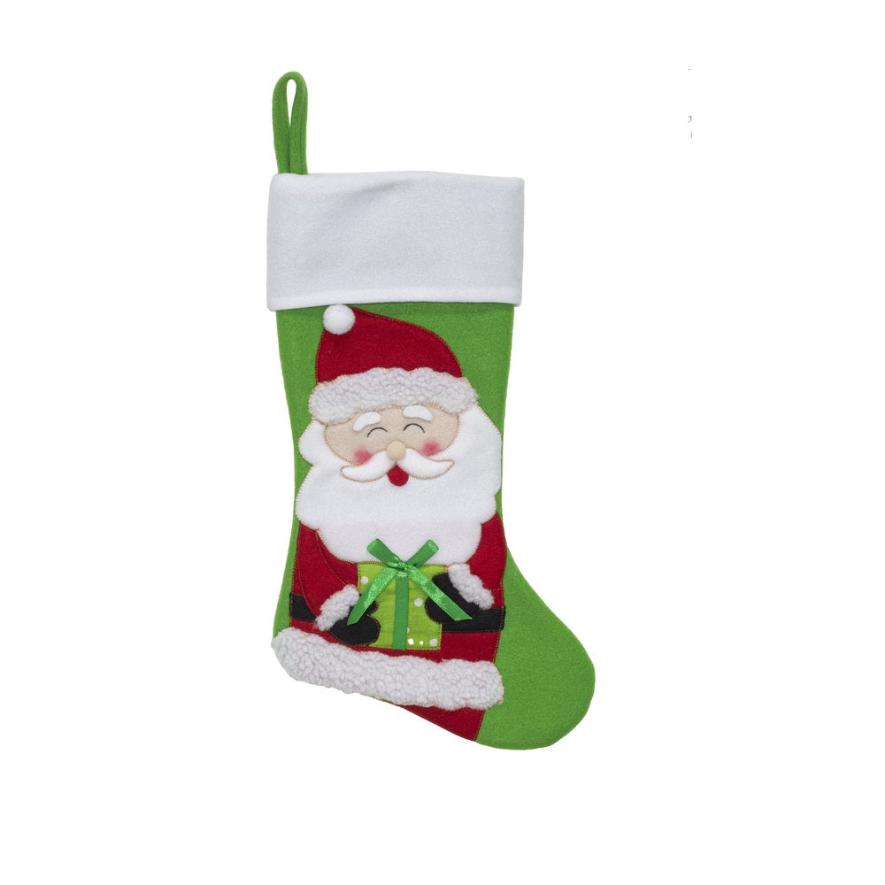 Dyno 1209686-2AC Christmas Santa Stocking, Green/Red/White