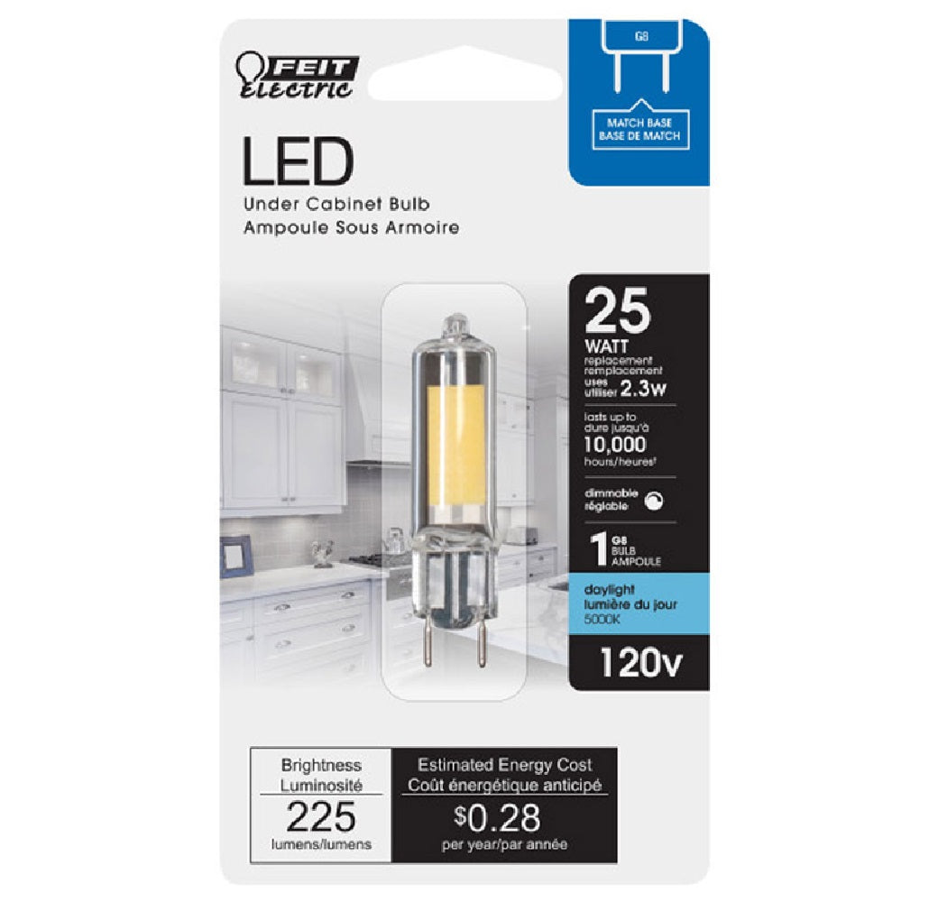 Feit Electric BP25G8/850/LED G8 Under Cabinet LED Bulb, 2.3 Watts