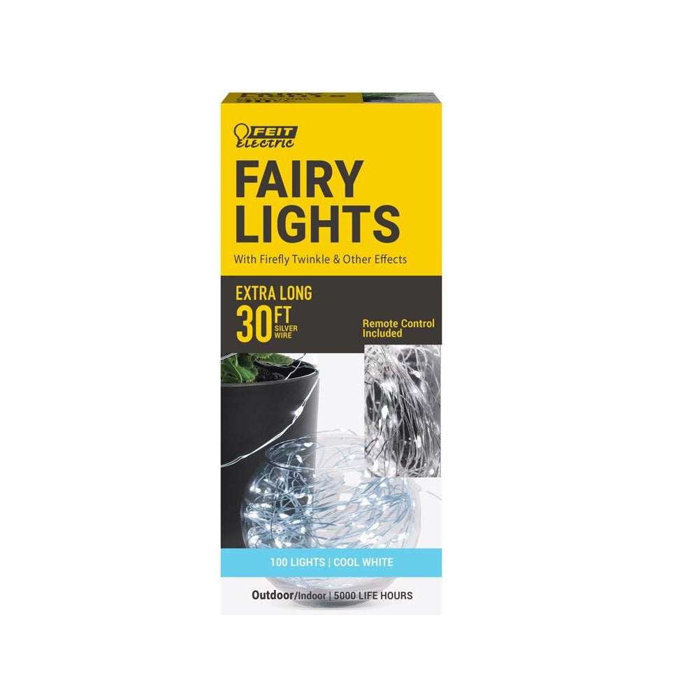 Feit Electric FY30-100/CW/SLV LED Fairy String Lights, 30 Feet