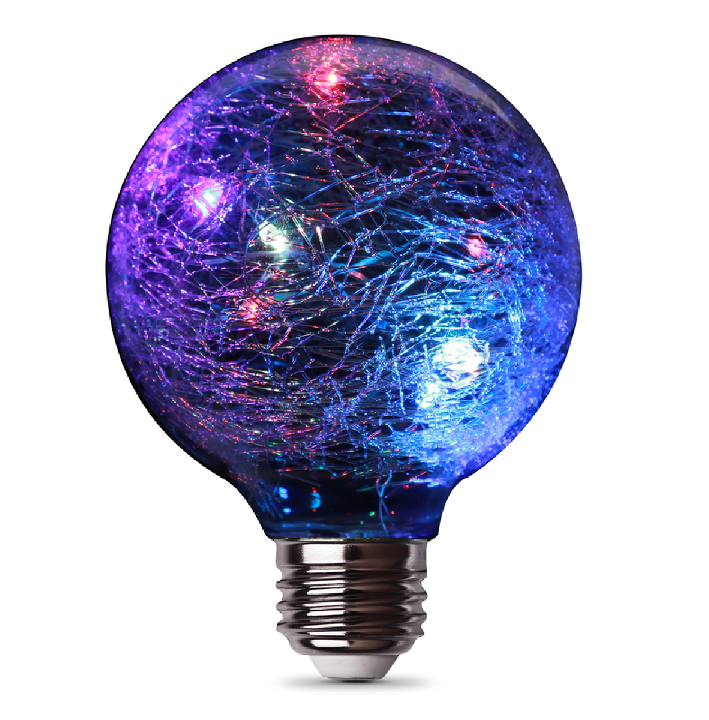 Feit Electric FYG25/RGB/CRLED Non-Dimmable G25 LED Fairy Bulb, 1 W