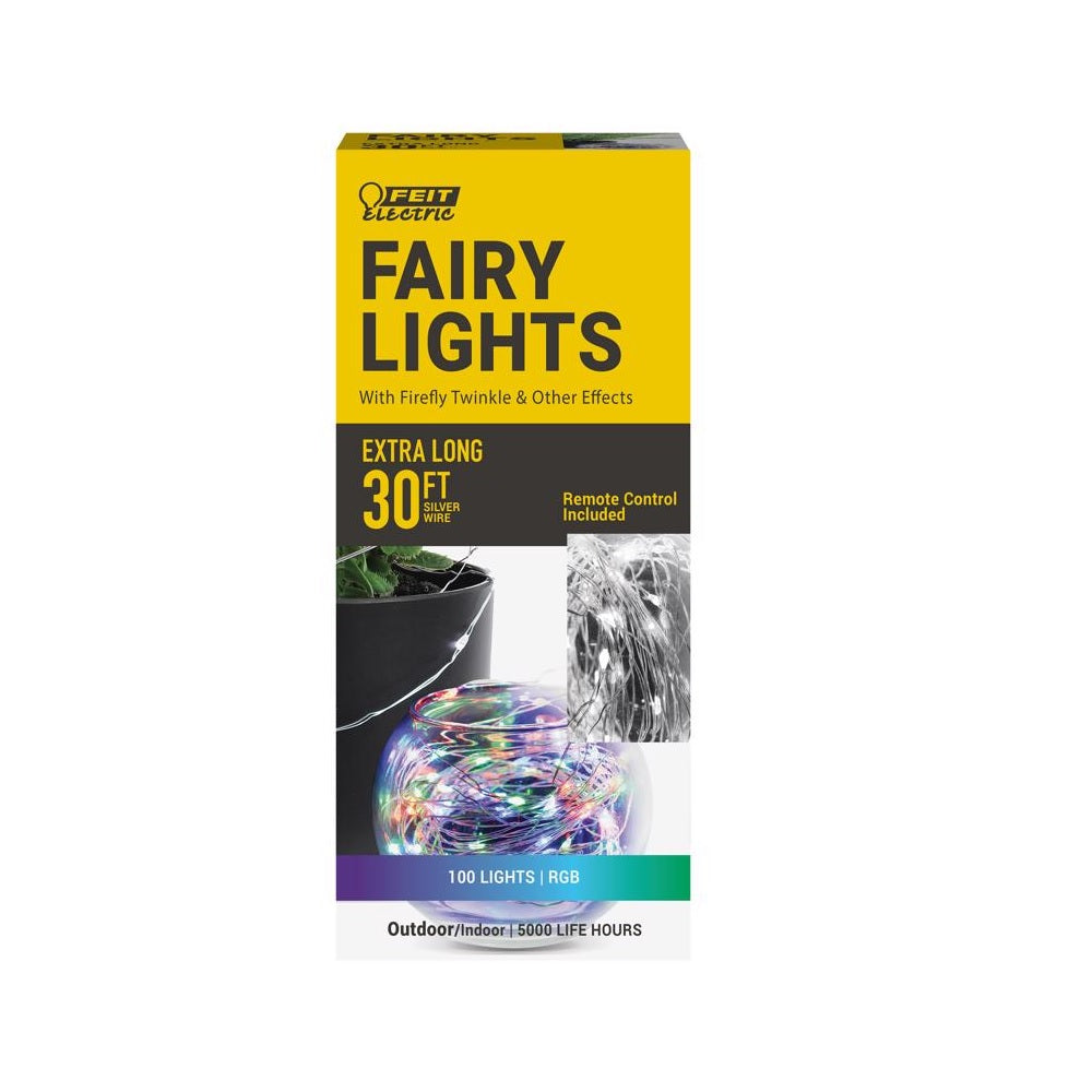 Feit Electric FY30-100/RGBSLV LED Fairy String Lights, 30 Feet