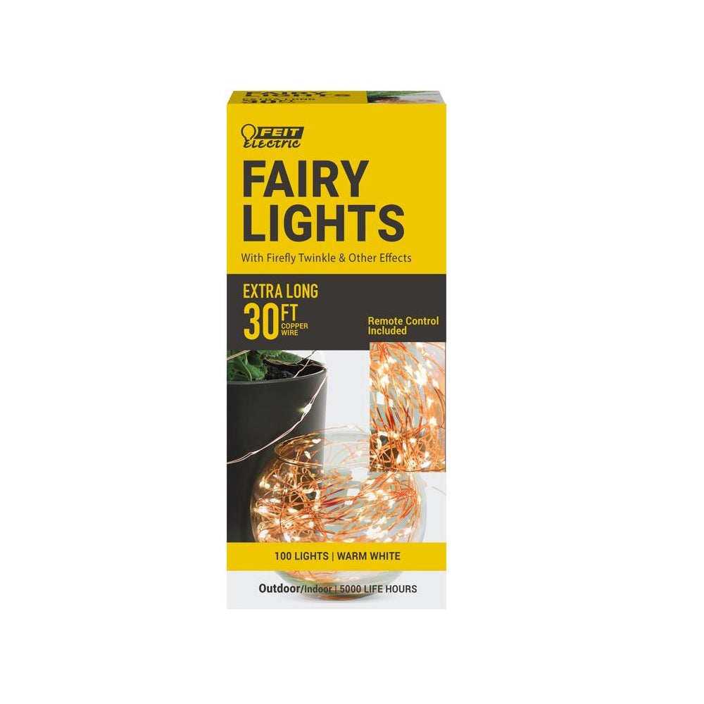 Feit Electric FY30-100/WW/CPR LED Fairy String Lights, 30 Feet