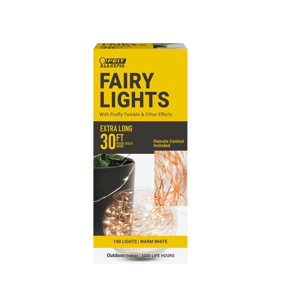 Feit Electric FY30-100/WWROSE LED Fairy String Lights, 30 Feet