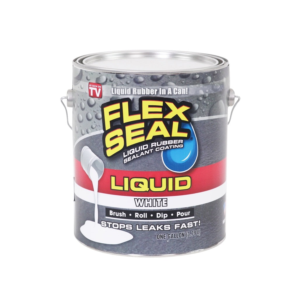 Flex Seal US855WHT01-2 Liquid Rubber Sealant Coating, White, 1 Gallon
