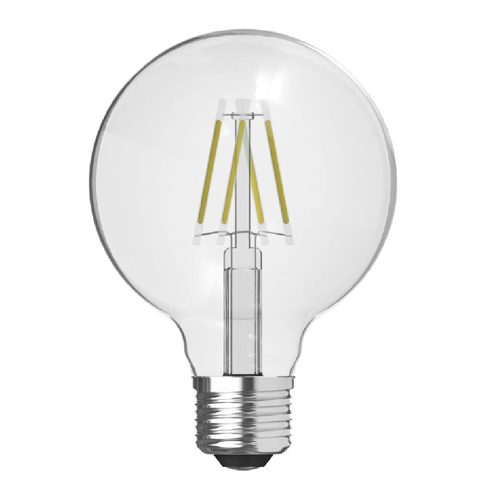 GE 24590 G25 LED Globe Bulb, Clear, Soft White, 4 Watts, 350 Lumens