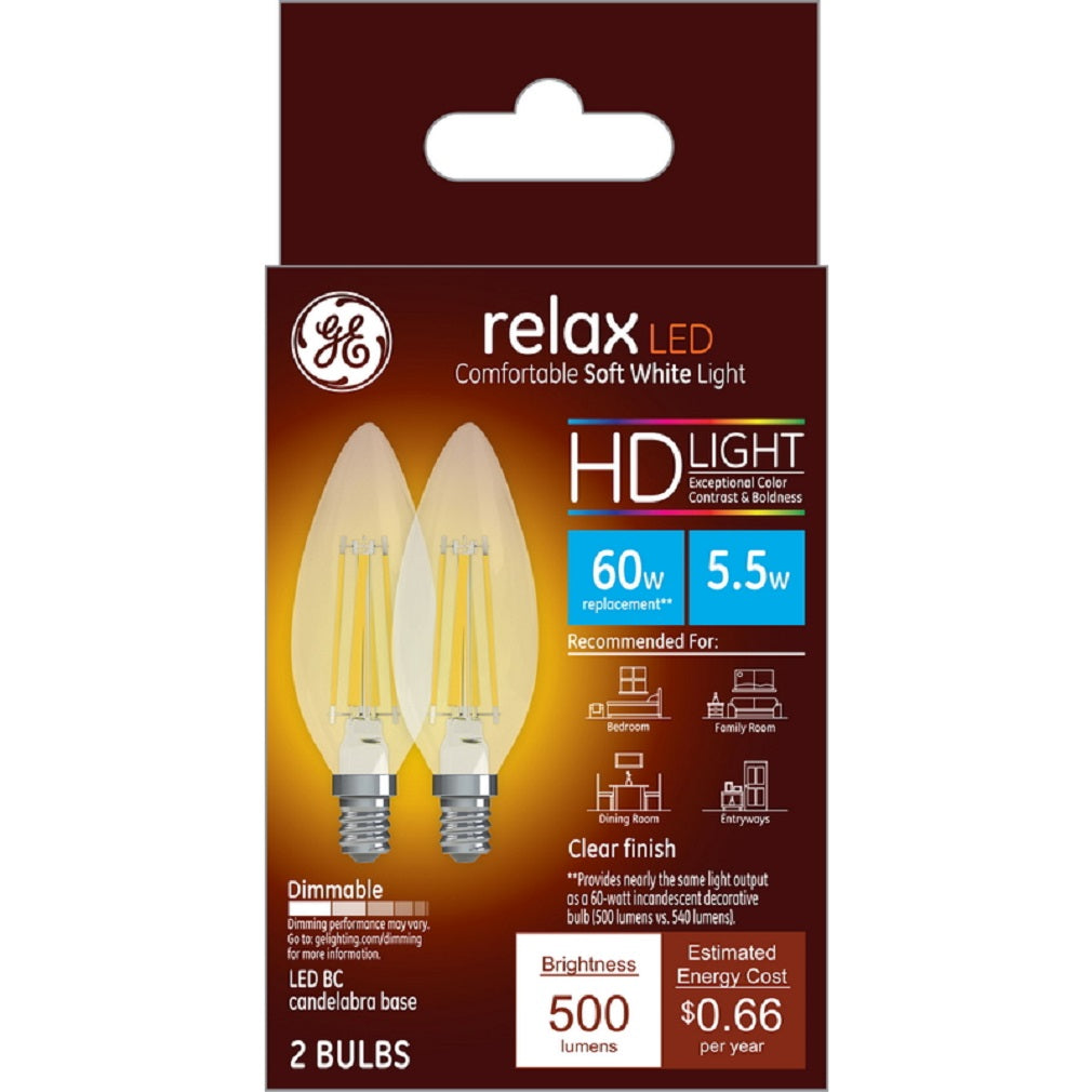 GE Lighting 31504 Relax LED Bulb, Clear