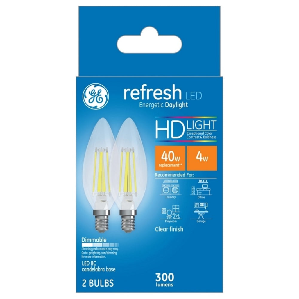 GE 31741 Refresh Decorative BC E12  LED Bulb, Clear