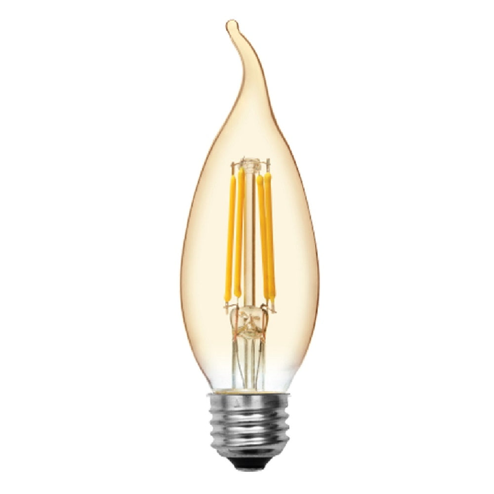 GE 42152 Vintage CAM E26 Filament LED Bulb, Transparent Amber