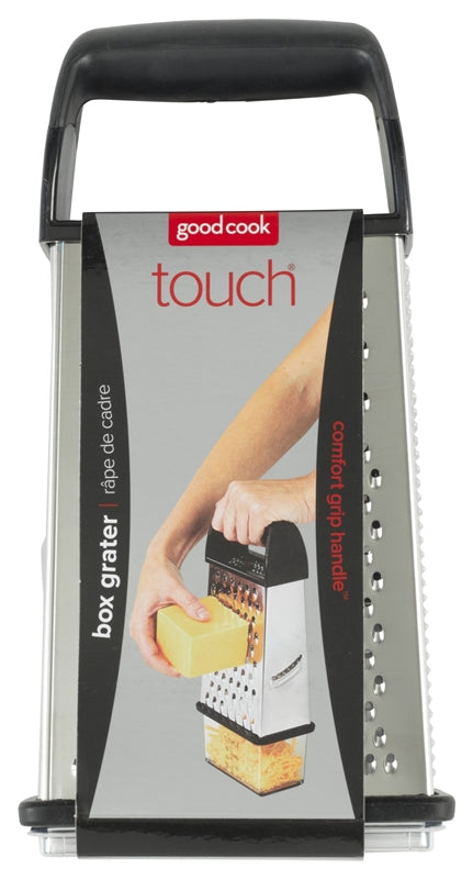 Good Cook 20307 Touch Grater Box with Catcher, Stainless Steel