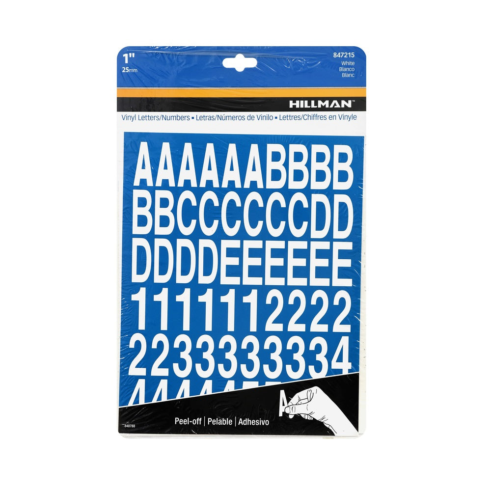 Hillman 847215 Self-Adhesive Letter and Number Set, Vinyl