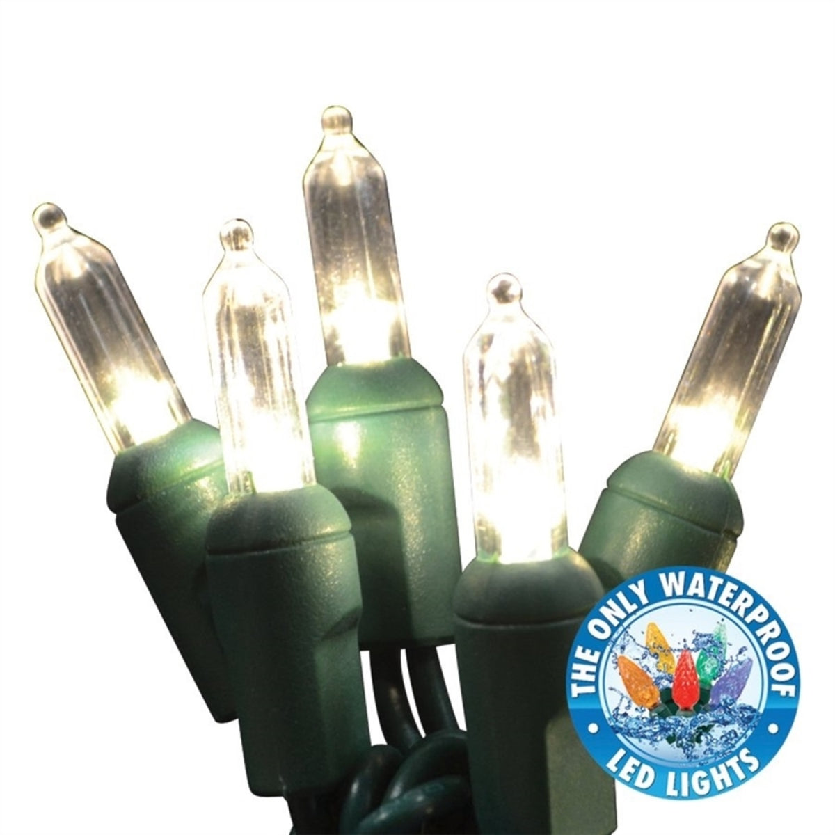 Holiday Bright Lights LEDBX-T550-WW6 LED Christmas Light Set, 50 Lights