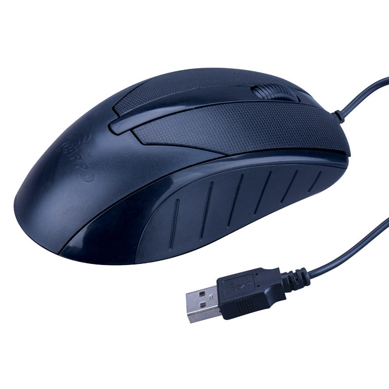 Home Plus 3 Button Ergonomic Mouse, Black