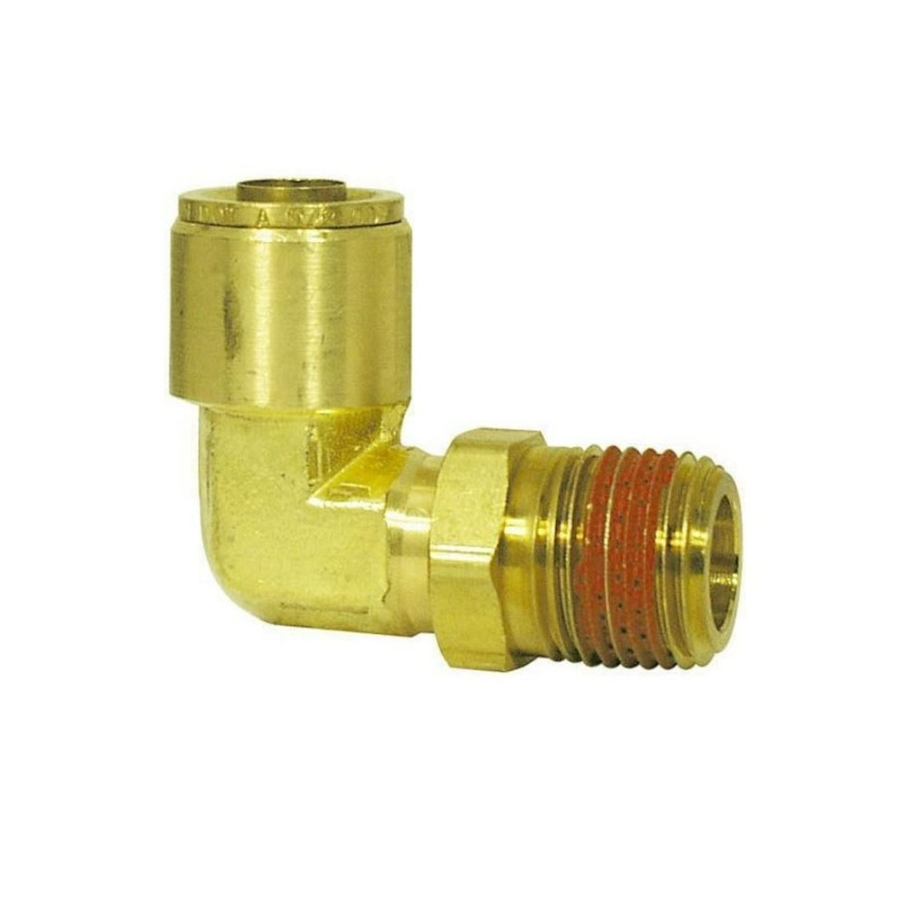Imperial 91230 Air Brake Push-To-Connect Male Elbow, Brass, Per Package Of 5