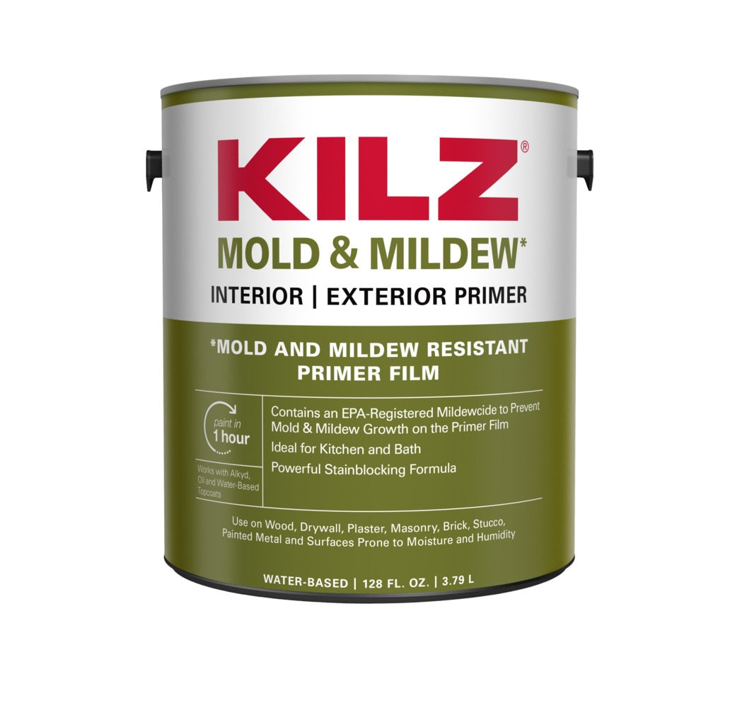 Kilz L204611 Mold and Mildew Interior and Exterior Primer, 1 Gallon