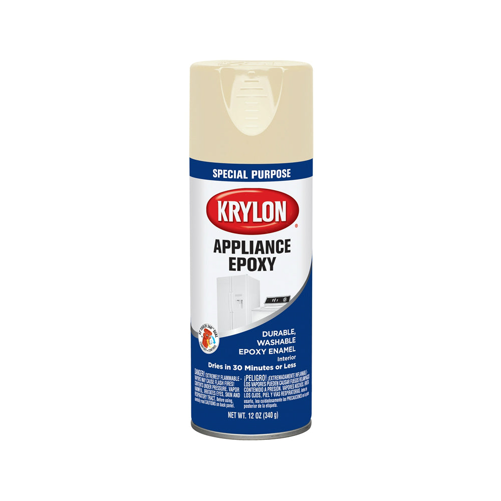 Krylon K03202777 Special Purpose Appliance Epoxy Spray Paint, Almond, 12 oz