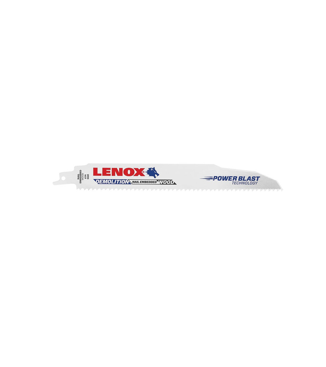 Lenox 20523B966R Demolition Bi-Metal Reciprocating Saw Blade, 6 TPI, 9 in