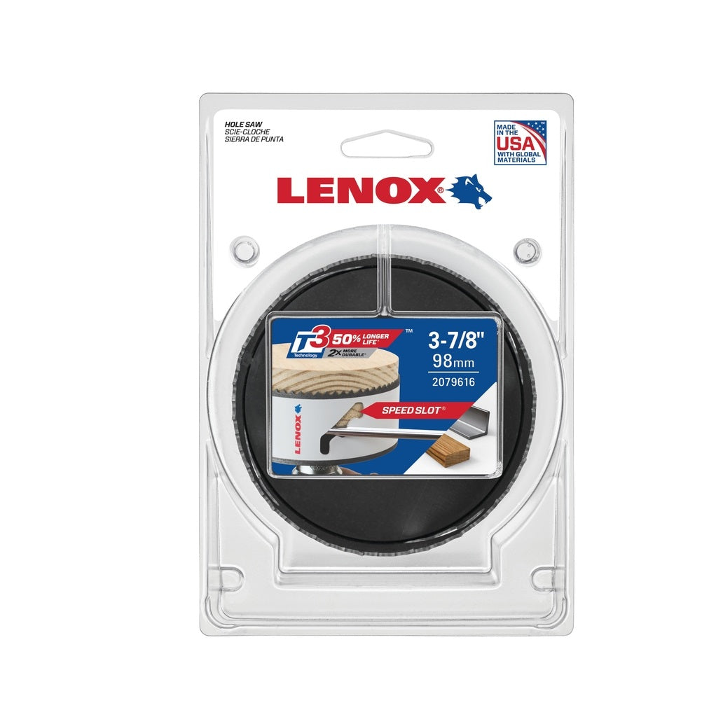 Lenox 2079616 Speed Slot Bi-Metal Hole Saw, 3-7/8 in